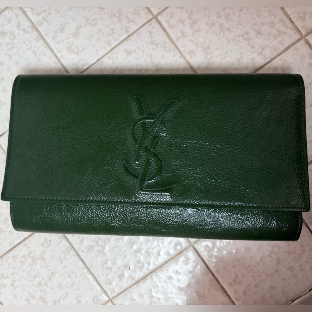 YSL  Patent Belle De Jour clutch bag